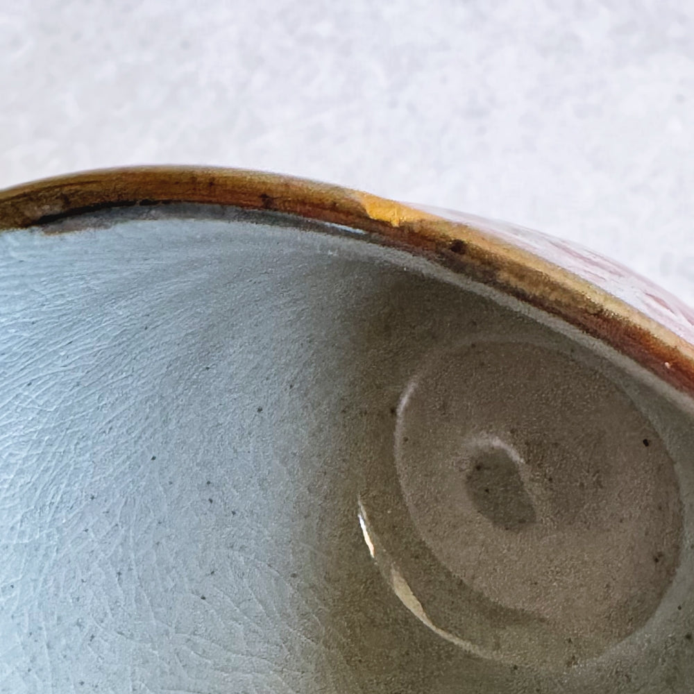 Kintsugi - Wide Rim Karakusa Tea Cup  - Small Rim Repair