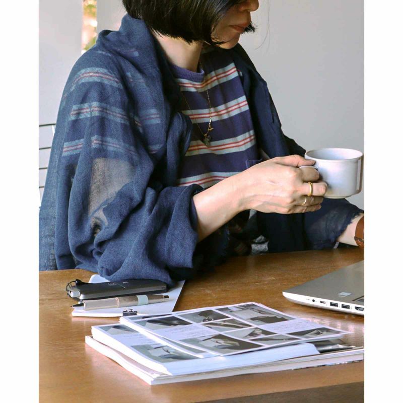 Kaya Large Scarf - Navy