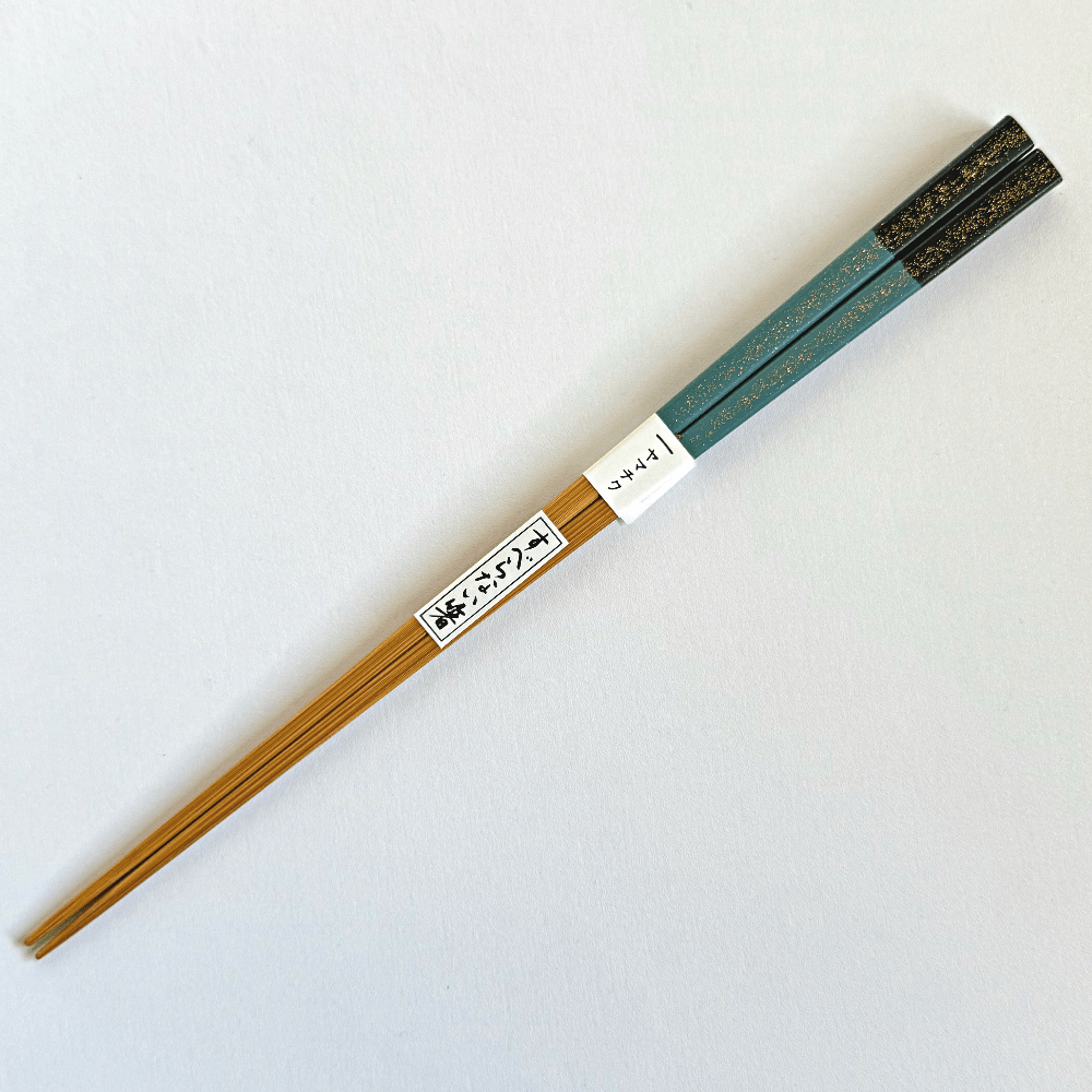 Yamachiku bamboo chopsticks Kinsha in blue. Handcrafted in Kumamoto, Japan. Available at  Toka Ceramics.