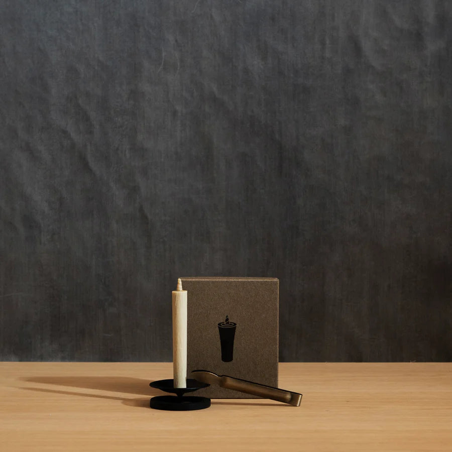 Japanese Sumac Wax Candles [10cm] - Set of 6 with a brass wick trimmer