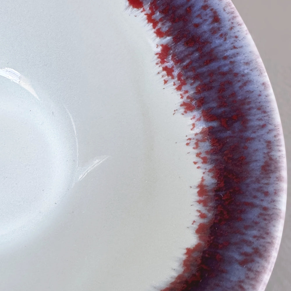 Japanese dark purple and red glazed bowl, medium size. Made in Gifu, Japan. Available at Toka Ceramics.