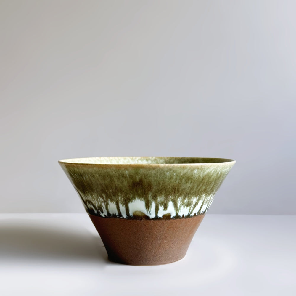 Japanese large bow in brown glaze. Made in Gifu, Japan. Available at Toka Ceramics.
