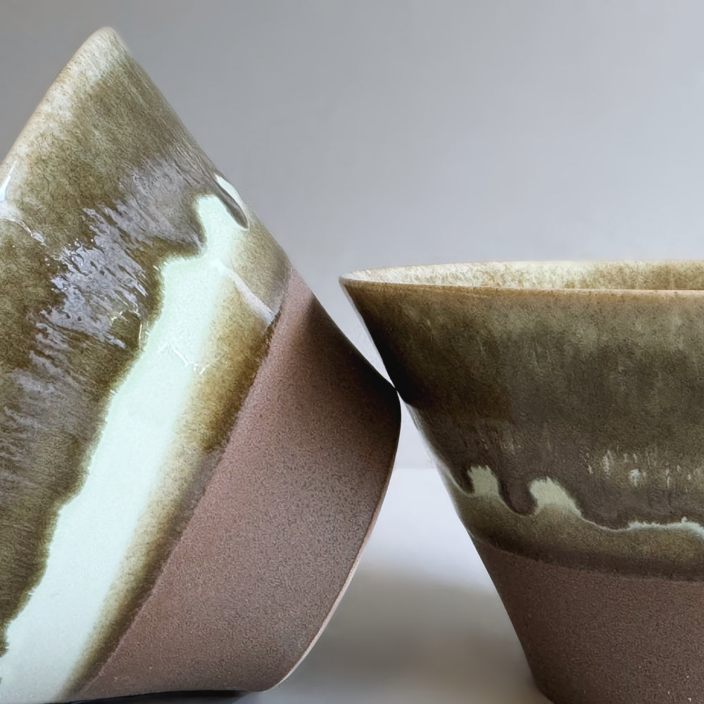 Japanese Mino ware small bowl in brown glaze Made in Gifu, Japan. Available at Toka Ceramics.