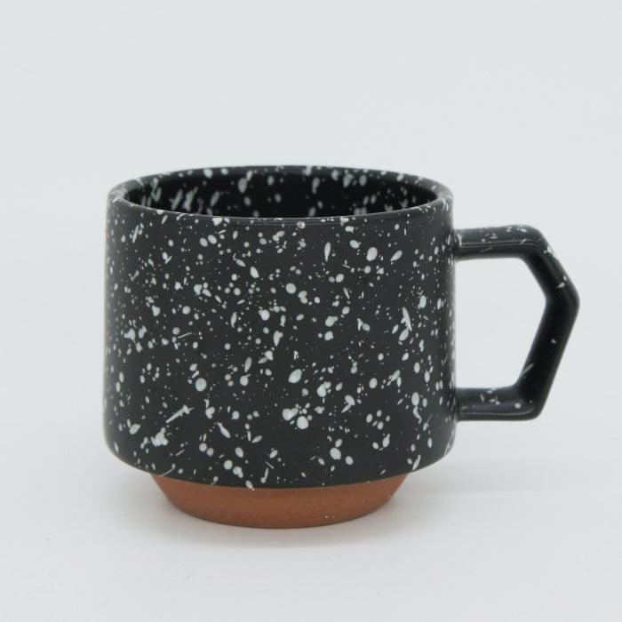 Stackable Mug - Splash / Black - Toka Ceramics
